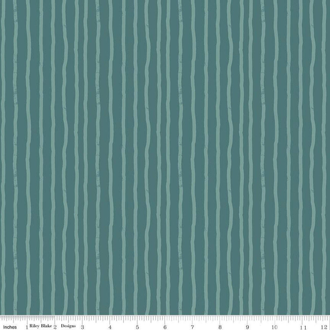 Roar Stripes Teal by Citrus & Mint Designs for Riley Blake C12465 Teal ...