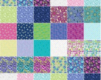 Frolic 2 1/2" Strip Pack By Contempo Studio for Benartex - 40 Count Bundle - Jelly Roll