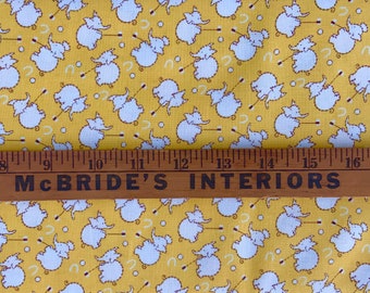 Toybox - Yellow with White Elephants by Sara Morgan for Blue Hill - 7067 9 - Yardage - RARE OOP!!!