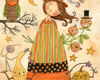 Autumn Fabric- Ghoul Friends Panel Blake P16058 - Yardage