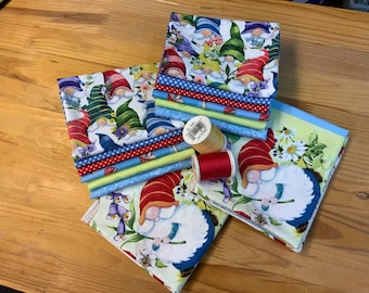 Gnome Grown Fat Quarter Bundle - 6 - Count plus a Panel