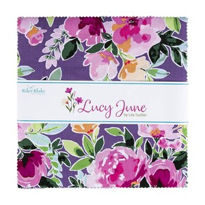 Lucy June Aqua Blocks by Lila Tueller for Riley Blake - C11225 Aqua