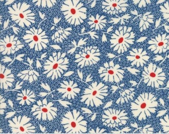 Hop Skip And A Jump Blue & White Floral by American Jane for Moda 21703 16 - Yardage - OOP - RARE!