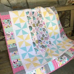 Modern Baby Quilt Pattern - Dreamland Park - Easy -PDF INSTANT DOWNLOAD