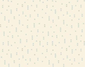 Quilt Fabric -Buttercream Cross Stitch - Sewing Bird by Laundry Basket Quilts - A-1613-L - Yardage