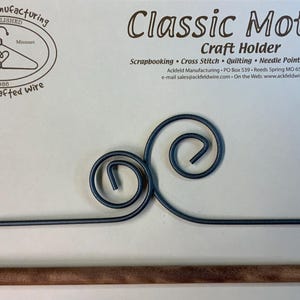 8" Wire Double Scroll with Dowel Quilt - Craft Holder - Hand Crafted in USA by Ackfeld Manufacturing