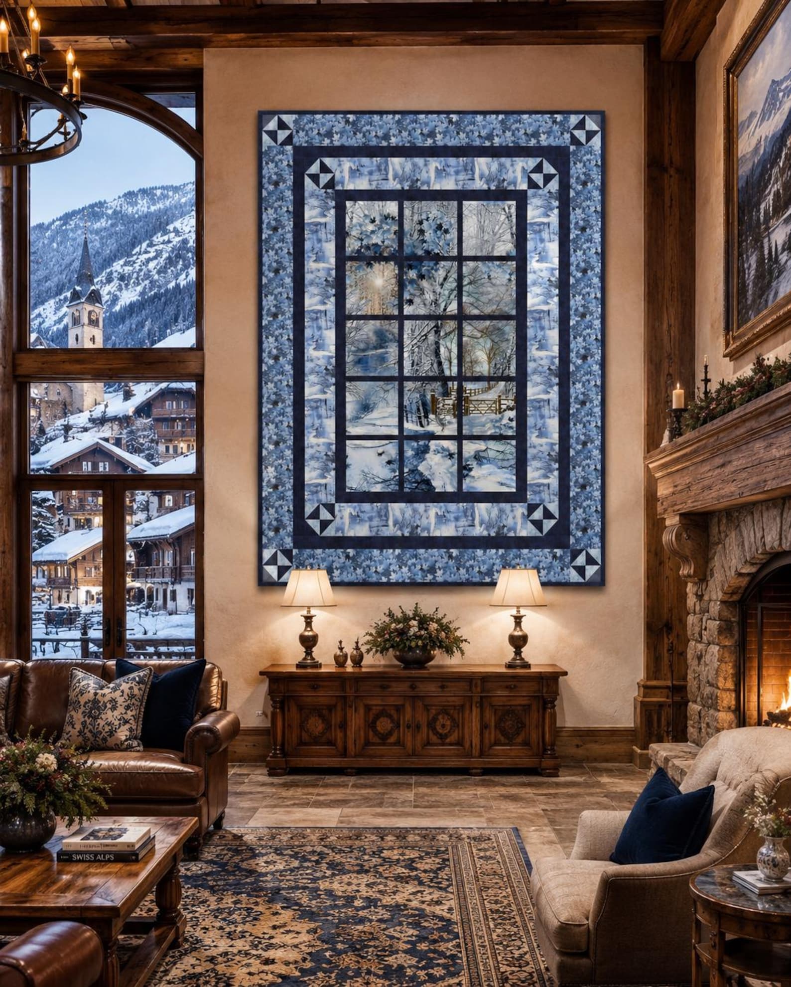 Window Lake Quilt Pattern Scenic Window Quilt Pattern - Alpine Retreat - PDF INSTANT DOWNLOAD - Etsy