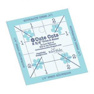 Cute Cuts Trim It Ruler by Lori Holt - 2.75 x 2.75&quot; Square Up Ruler