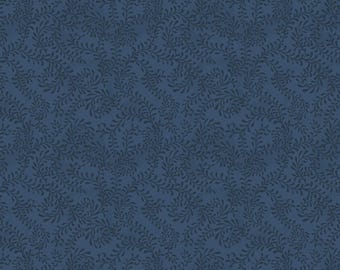 Navy Swirling Leaves by Danielle Leone for Wilmington Prints - 27650-444 - Yardage