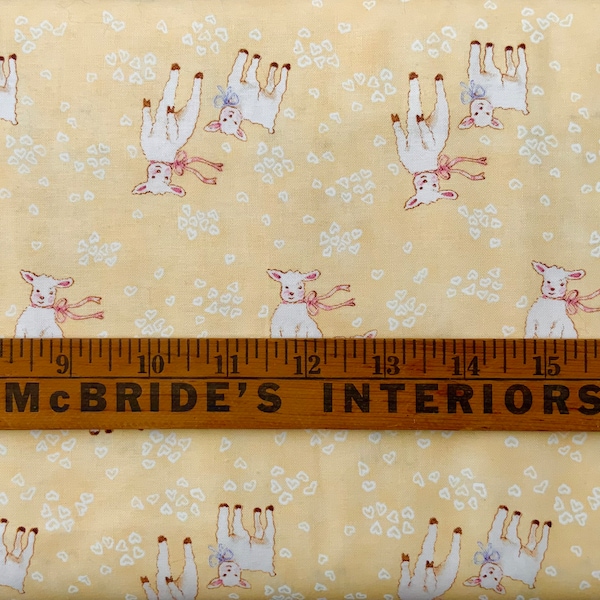 Baby Love Pale Yellow with Sheep by Susan Branch for RJR - 0216 3 Yellow - Yardage - RARE OOP!!