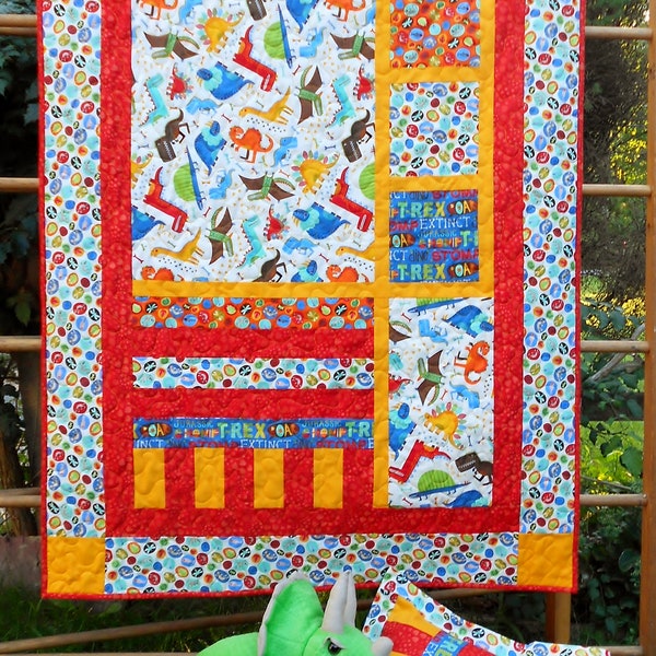 Baby Quilt Pattern -  Forest Frolic - PDF INSTANT DOWNLOAD -  Crib Size with Pillow