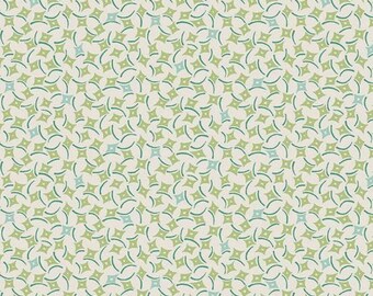 Green Dancing Diamonds Quilting Cotton Fabric: Sweet Things Collection - Yardage
