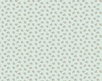 Quilt Fabric - Mist Love Knot - Sewing Bird by Laundry Basket Quilts  Quilting  A-1621-B  Mint Sage Yardage