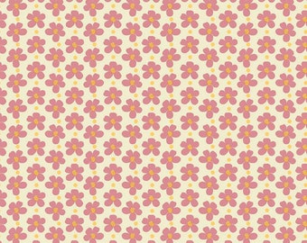 Strawberry Jam Floral Fabric by Lauren Brewer for Riley Blake - C9375 Cream -  Yardage