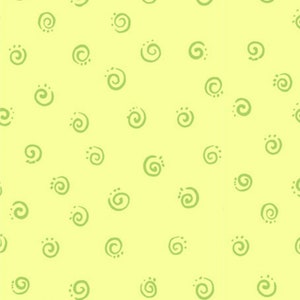 SuzyBee Fabric - Squiggle Spring Green print - SB 20053-810 - Yardage