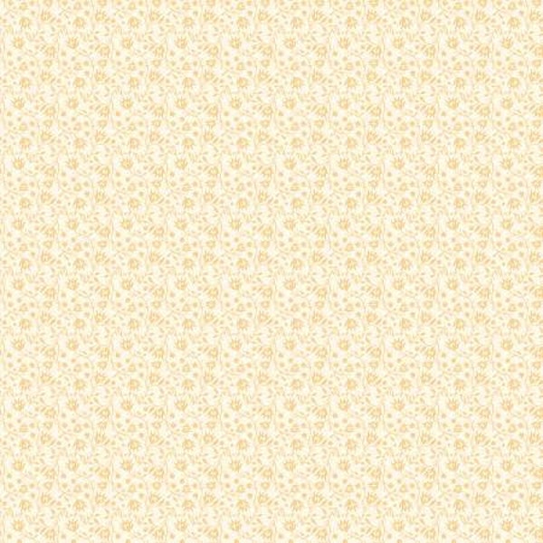 Songbird Serenade Truffle Yellow Tonal Floral -  by Poppie Cotton - SS23613 - Yardage
