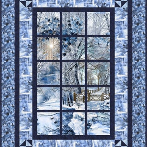 Scenic Window Quilt Pattern -  Alpine Retreat - PDF INSTANT DOWNLOAD