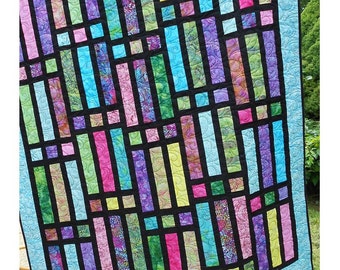 Gateway To Paradise Quilt Pattern: Jelly Roll Throw Quilt (PDF INSTANT DOWNLOAD)