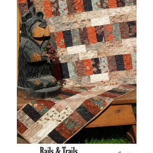Running Rails Quilt Quilt Pattern - Rails and Trails - Lap Quilt & Runner - Jelly Roll ...
