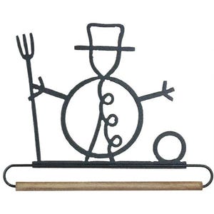 7.5" Wire Snowman with Dowel Quilt - Craft Holder - Hand Crafted in USA by Ackfeld Manufacturing
