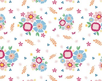 Pure Delight White Main Floral by Melanie Collette for Riley Blake - C10090 - White - Yardage