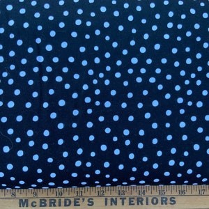 Black Fabric with White Dots: Fiesta Cotton Yardage