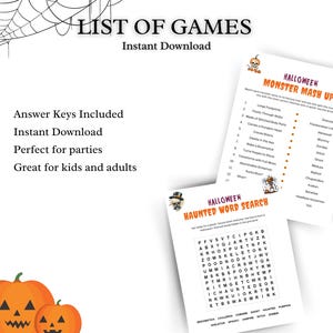 Halloween Game Bundle | 13 Printable Games | Download Instantly ...