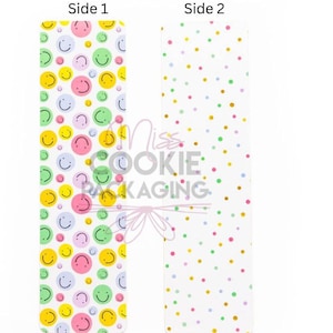 Faces Colorful Dots Greaseproof Backer, Cookie Backer, Faces Cookie Backer, Dots Cookie Backer, Greaseproof Backer, Colorful Dot Backer