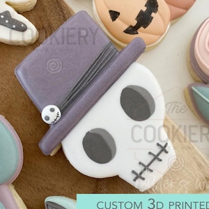 Skull with Top Hat Cookie Cutter, Halloween Skull Cookie Cutter, Halloween Cookie Cutter, Skull Fondant Cutter, Day of the Dead Skull, Skull