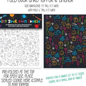 Paint Your Own Bag Topper and Backer, School PYO Bag Toppers, Teacher Cookie Bag Toppers, School Topper, Teacher Appreciation, PYO Topper