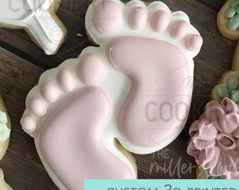 Baby Feet Cookie Cutter, Baby Shower Cookie Cutter, Baby, Baby Footprints Cookie Cutter, Baby Fondant Cutter, Gender Reveal, Baby Footprints
