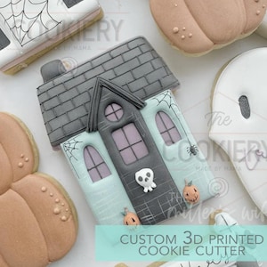 Haunted House Cookie Cutter, Haunted Village Cookie Cutter, Halloween House, Halloween Village Cookie Cutter, Halloween Cookie Cutter, House