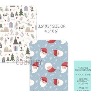 Santa Cookie Backer, Cookie Food Safe Backer, Food Safe Box Backer, Cookie Box Backer, Cookie Packing, Packing Supplies, Christmas Backer
