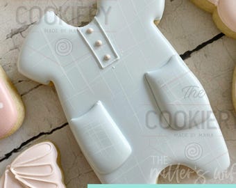 Short Sleeved Onesie Cookie Cutter, Baby Shower Cookie Cutter, Baby Bodysuit Cutter, Newborn Cutter, Gender Reveal Cutter, 3D Printed