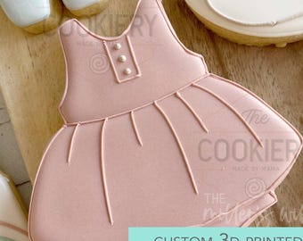 Baby Dress Onesie Cookie Cutter, Baby Girl Cookie Cutter, Baby Shower Cutter, Newborn Cutter, Gender Reveal Cutter, First Birthday Cutter