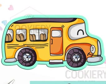 School Bus Cookie Cutter, Teacher Appreciation Cutter, Back to School Cutter, Classroom Party Cutter, Student Cutter, 3D Printed
