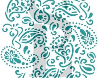 Bandana Print Background Stencil, Bandana Cookie Stencil, Paisley Stencil, Cowboy Cookie Stencil, Paisley Cookie Stencil, Western
