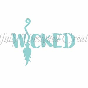 Wicked Broom Stencil, Wicked Stencil, Halloween Stencil, Witch Stencil, Broom Stencil, Witch Cookie Stencil