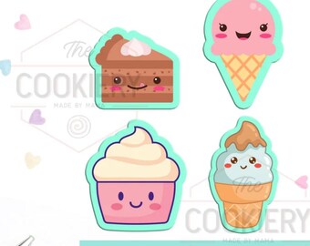 Mini Ice Cream Cookie Cutter, Mini Cookie Cutter, Ice cream, Ice Cream Party, Ice Cream Cone, Ice Cream Birthday Party, Mini Deserts