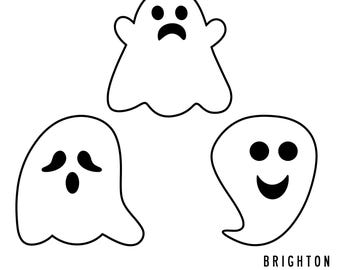 Boo Friends Ghost Cookie Cutters | Mini Halloween Ghost Cutters | Cute Ghost Cookie Set | Spooky Cookie Decorating Supplies | 3D Printed