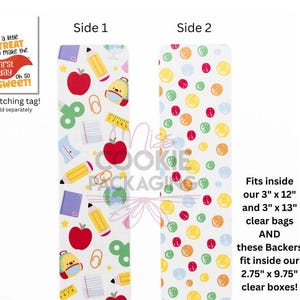 School Pattern Greaseproof Backer, Cookie Backer, School Cookie Backer, Apples Cookie Backer, Greaseproof Backer, School Supplies Backer