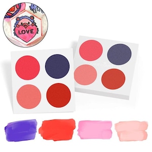 Valentines Day Colors PYO Cookie Paint Palettes | Pack of 12 Edible Watercolor Paints for Decorating Cookies | Pouch | Girly Paint | Love