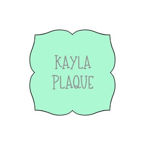 Kayla Plaque Cookie Cutter | Elegant Name Frame | Minted Prints | Fancy Label Cutter | 3D Printed PLA | Custom Message Cookie