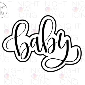 Baby Plaque Cookie Cutter | Baby Lettering Plaque | Baby Shower | Gender Reveal | 3D Printed | Designed by Night Owl