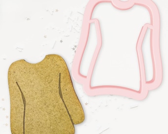 Sweater Cutter, Winter Coat Cookie Cutter, Christmas Cookie Cutter, Weather Cookie Cutter, Cozy Jacket Cookie Cutter, 3D Printed