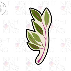 Eucalyptus Leaf Sprig Cookie Cutter | Flowers and Leaves Cutter | Botanical | Greenery Cutter | Wedding Leaf | Boho Baby Shower | 3D Printed