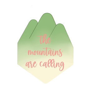 Mountains Plaque Cookie Cutter | Rustic Nature Cookie for Outdoor Themes or Camping Sets | 3D Printed by Minted Prints
