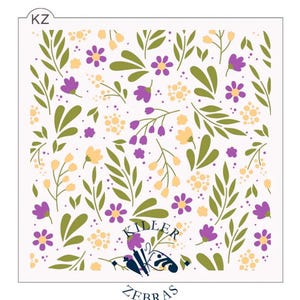 Spring Has Sprung 3 Part Stencil, Floral Cookie Stencil, Floral Background Stencil, Spring Floral, Spring Floral Stencil, Flowers