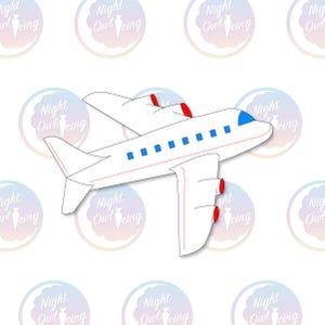 Flying Airplane Cookie Cutter | Travel Theme Cutter | Plane Birthday Cookies | 3D Printed PLA Cutter | Baby Shower Favor | Night Owl
