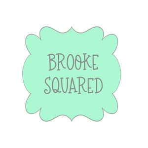 Brooke Squared Plaque Cookie Cutter | Elegant Name Frame | Minted Prints | Fancy Label Cutter | 3D Printed PLA | Custom Message Cookie